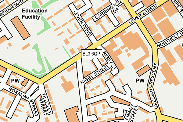 BL3 6QP map - OS OpenMap – Local (Ordnance Survey)