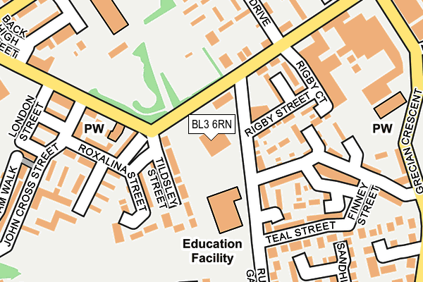 BL3 6RN map - OS OpenMap – Local (Ordnance Survey)