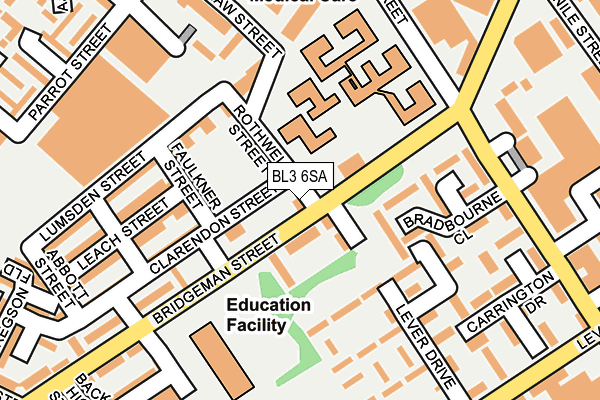 BL3 6SA map - OS OpenMap – Local (Ordnance Survey)