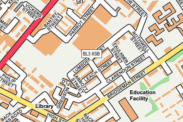 BL3 6SB map - OS OpenMap – Local (Ordnance Survey)