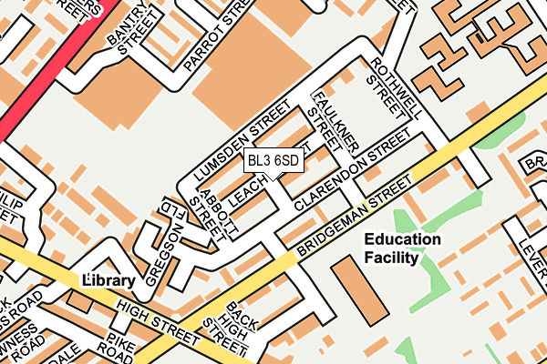 BL3 6SD map - OS OpenMap – Local (Ordnance Survey)