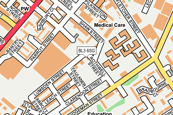 BL3 6SG map - OS OpenMap – Local (Ordnance Survey)