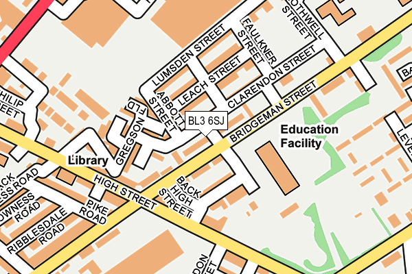 BL3 6SJ map - OS OpenMap – Local (Ordnance Survey)