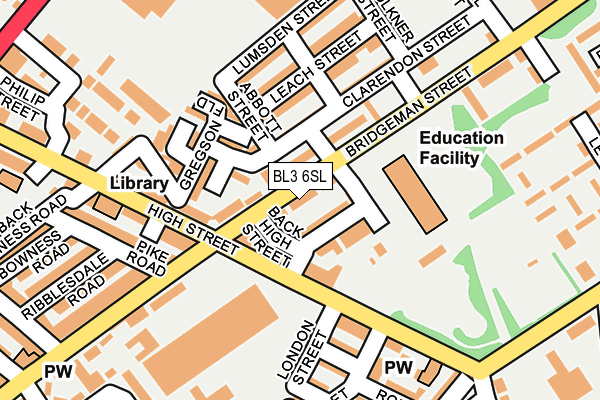 BL3 6SL map - OS OpenMap – Local (Ordnance Survey)