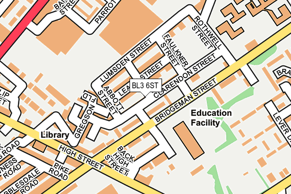 BL3 6ST map - OS OpenMap – Local (Ordnance Survey)