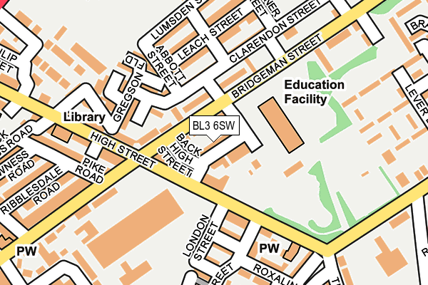 BL3 6SW map - OS OpenMap – Local (Ordnance Survey)