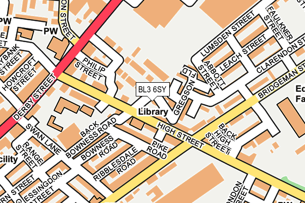 BL3 6SY map - OS OpenMap – Local (Ordnance Survey)