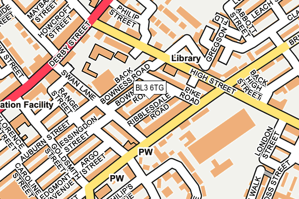 BL3 6TG map - OS OpenMap – Local (Ordnance Survey)