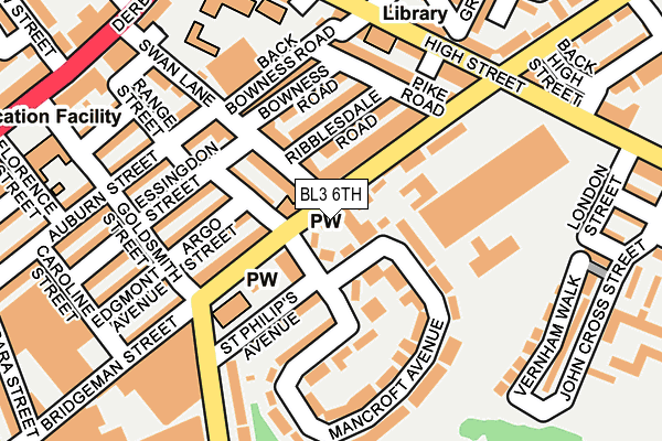BL3 6TH map - OS OpenMap – Local (Ordnance Survey)