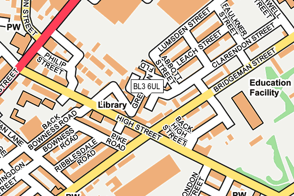BL3 6UL map - OS OpenMap – Local (Ordnance Survey)