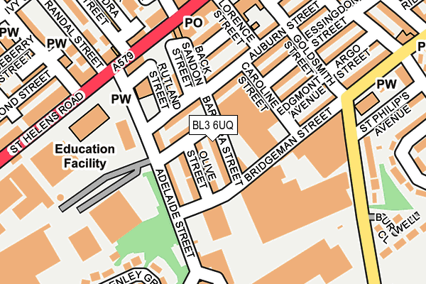 BL3 6UQ map - OS OpenMap – Local (Ordnance Survey)