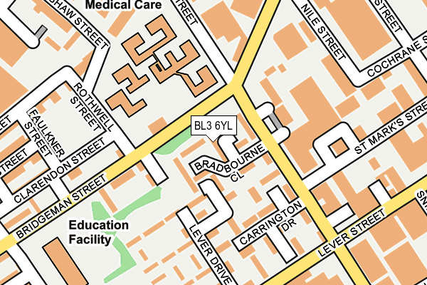 BL3 6YL map - OS OpenMap – Local (Ordnance Survey)
