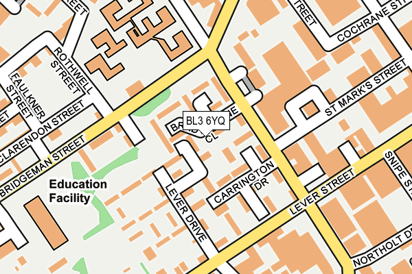 BL3 6YQ map - OS OpenMap – Local (Ordnance Survey)