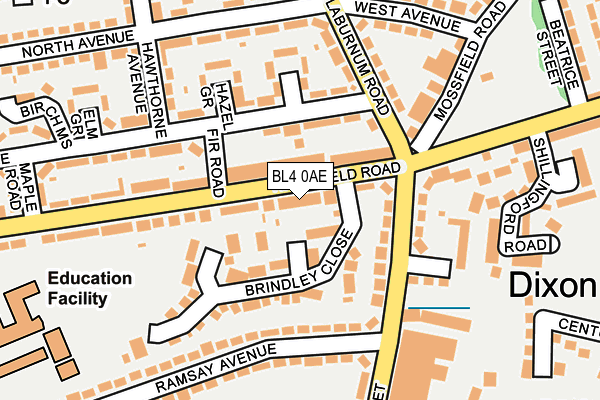 BL4 0AE map - OS OpenMap – Local (Ordnance Survey)