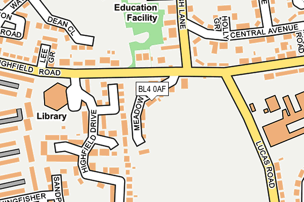 BL4 0AF map - OS OpenMap – Local (Ordnance Survey)