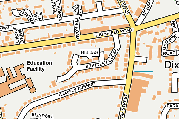 BL4 0AG map - OS OpenMap – Local (Ordnance Survey)