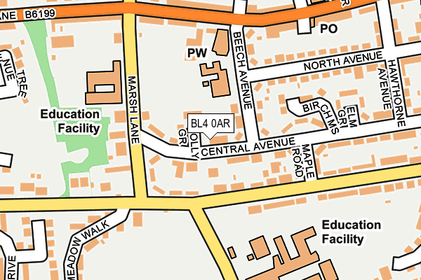 BL4 0AR map - OS OpenMap – Local (Ordnance Survey)