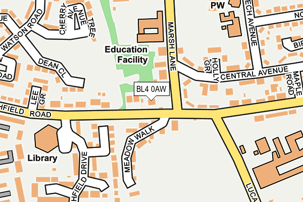 BL4 0AW map - OS OpenMap – Local (Ordnance Survey)