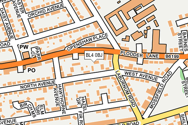 BL4 0BJ map - OS OpenMap – Local (Ordnance Survey)