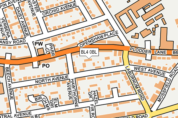 BL4 0BL map - OS OpenMap – Local (Ordnance Survey)