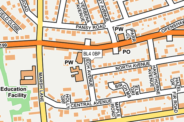 BL4 0BP map - OS OpenMap – Local (Ordnance Survey)