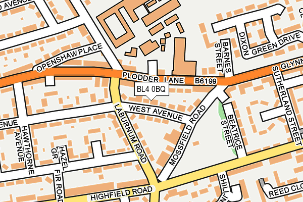 BL4 0BQ map - OS OpenMap – Local (Ordnance Survey)
