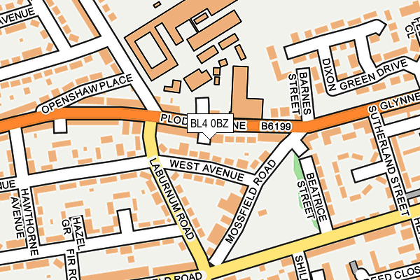 BL4 0BZ map - OS OpenMap – Local (Ordnance Survey)
