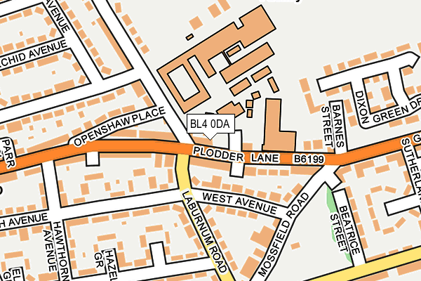 BL4 0DA map - OS OpenMap – Local (Ordnance Survey)