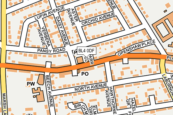 BL4 0DF map - OS OpenMap – Local (Ordnance Survey)