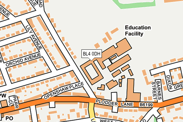 BL4 0DH map - OS OpenMap – Local (Ordnance Survey)