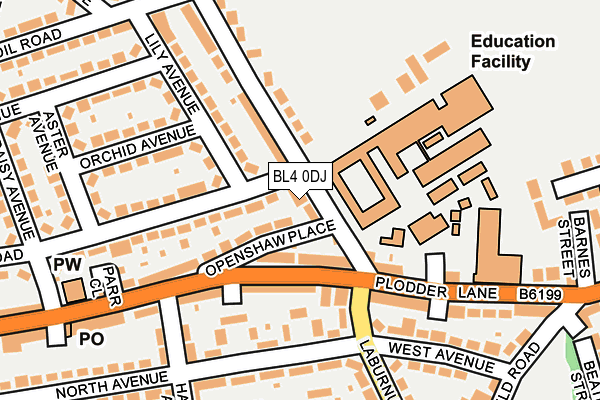 BL4 0DJ map - OS OpenMap – Local (Ordnance Survey)
