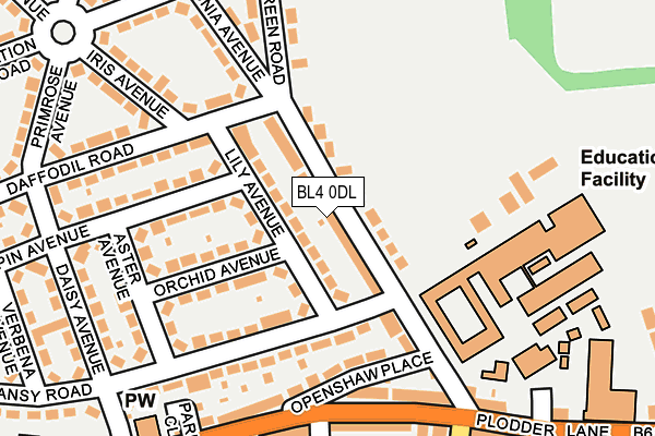 BL4 0DL map - OS OpenMap – Local (Ordnance Survey)