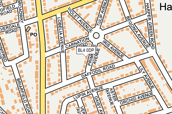 BL4 0DP map - OS OpenMap – Local (Ordnance Survey)
