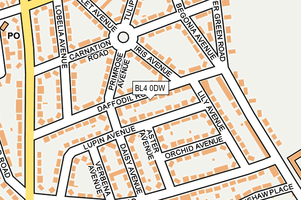 BL4 0DW map - OS OpenMap – Local (Ordnance Survey)