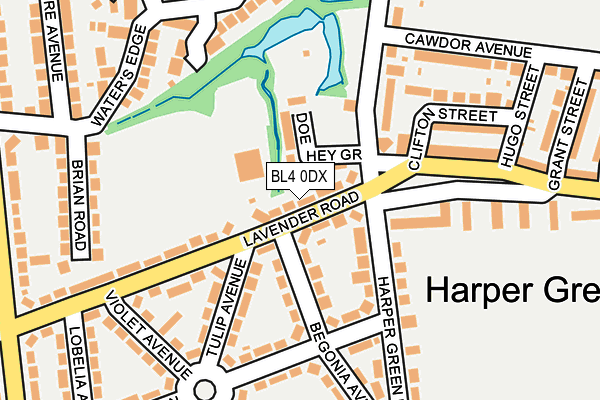 BL4 0DX map - OS OpenMap – Local (Ordnance Survey)