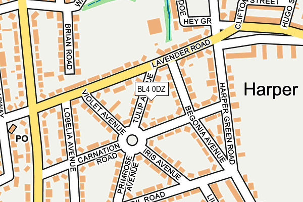 BL4 0DZ map - OS OpenMap – Local (Ordnance Survey)