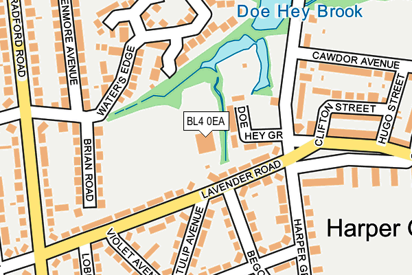 BL4 0EA map - OS OpenMap – Local (Ordnance Survey)