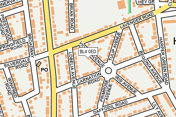 BL4 0ED map - OS OpenMap – Local (Ordnance Survey)