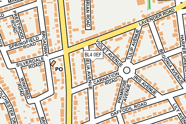 BL4 0EF map - OS OpenMap – Local (Ordnance Survey)