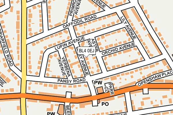 BL4 0EJ map - OS OpenMap – Local (Ordnance Survey)