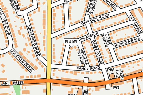 BL4 0EL map - OS OpenMap – Local (Ordnance Survey)