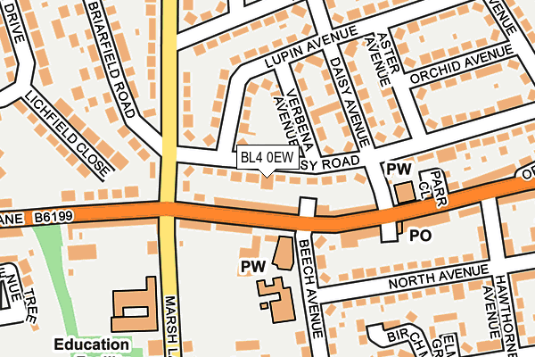BL4 0EW map - OS OpenMap – Local (Ordnance Survey)