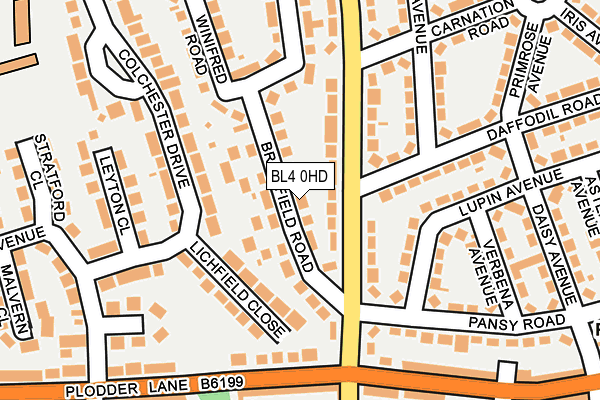 BL4 0HD map - OS OpenMap – Local (Ordnance Survey)