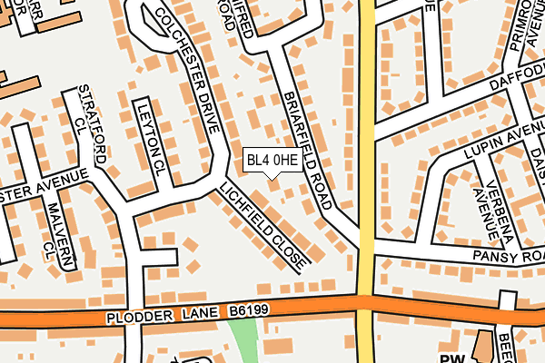 BL4 0HE map - OS OpenMap – Local (Ordnance Survey)