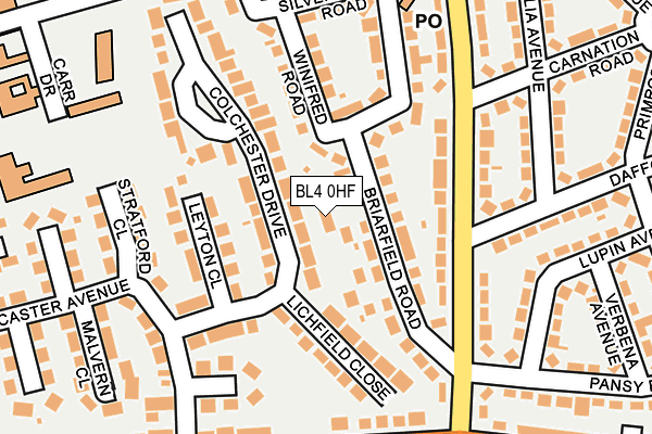 BL4 0HF map - OS OpenMap – Local (Ordnance Survey)