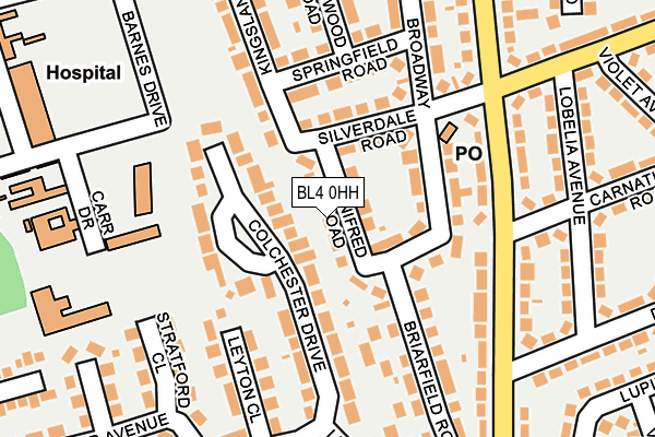 BL4 0HH map - OS OpenMap – Local (Ordnance Survey)