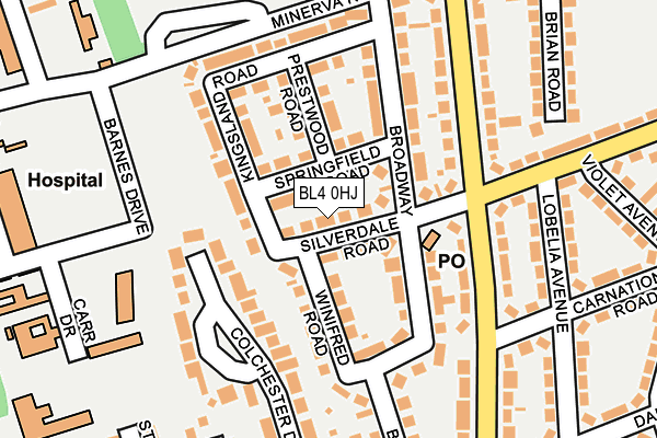 BL4 0HJ map - OS OpenMap – Local (Ordnance Survey)