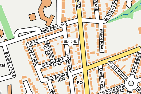 BL4 0HL map - OS OpenMap – Local (Ordnance Survey)