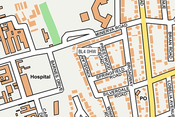 BL4 0HW map - OS OpenMap – Local (Ordnance Survey)