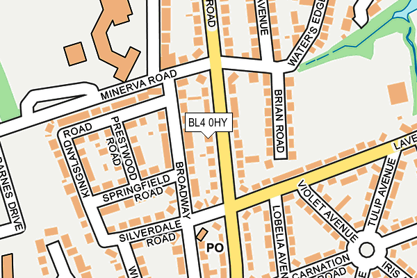 BL4 0HY map - OS OpenMap – Local (Ordnance Survey)